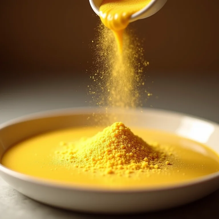 Camomila em pó sendo usada em massa de bolo