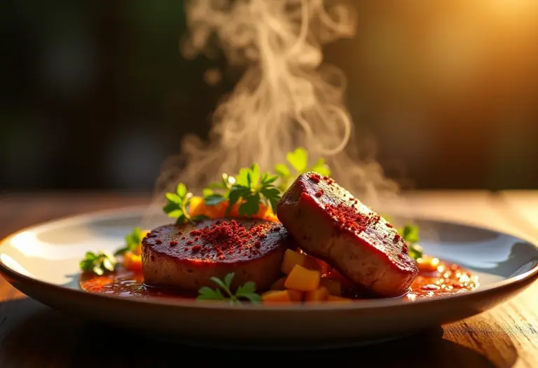 Carne macia com especiarias Bahar, pronta para servir