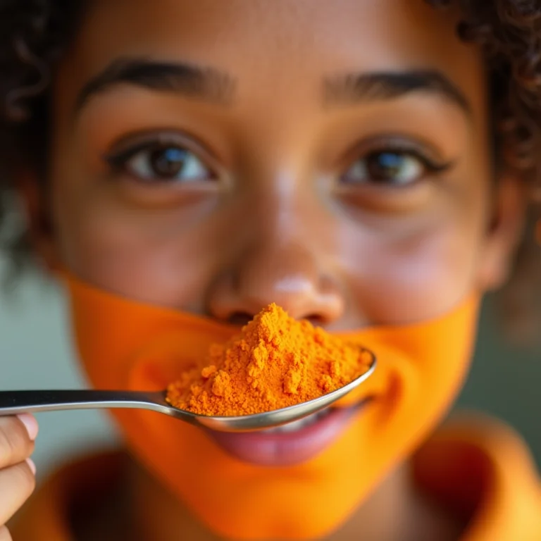 Cenoura em pó para a saúde dos olhos.
