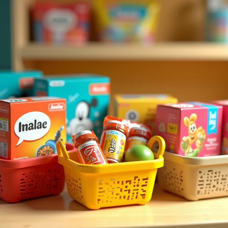 Cestos coloridos para alegrar a despensa.