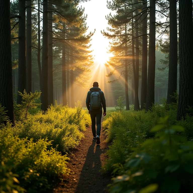 Chá de pinho e natureza