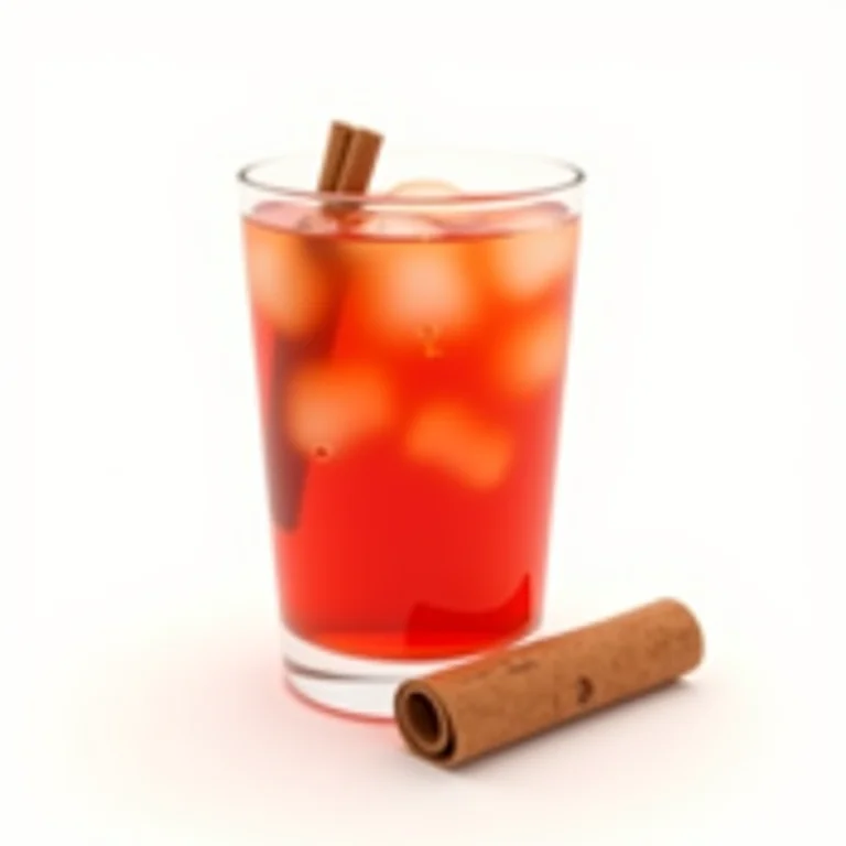 Chá gelado de hibisco com gengibre e canela.