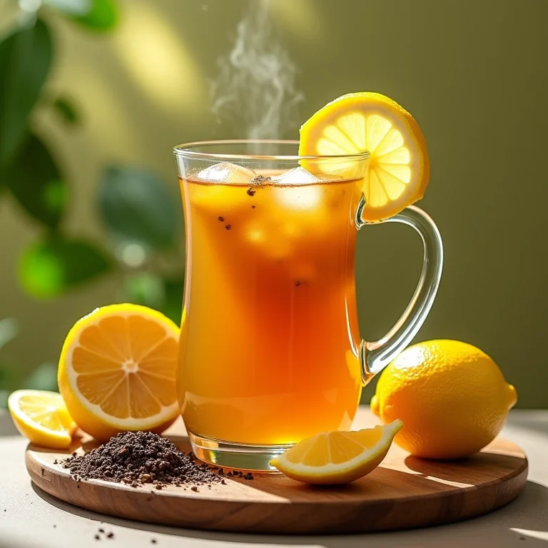 Chá mate com limão acompanhado de diferentes opções de adoçantes saudáveis.