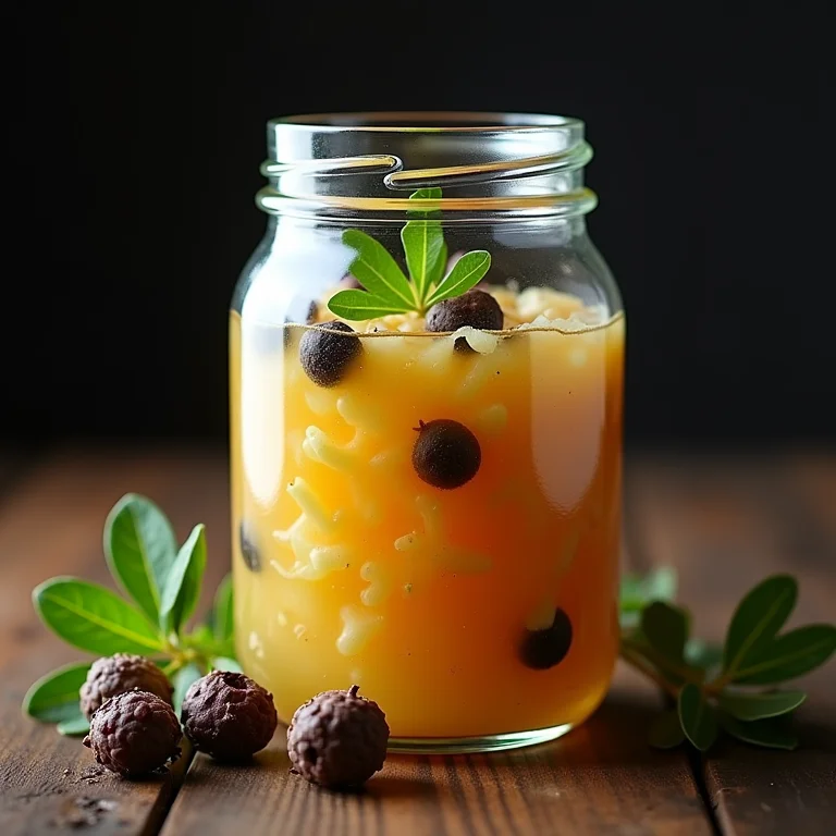 Chucrute caseiro com zimbro em pote de vidro