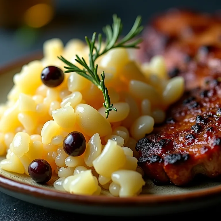 Chucrute com zimbro harmonizando com costelas de porco grelhadas