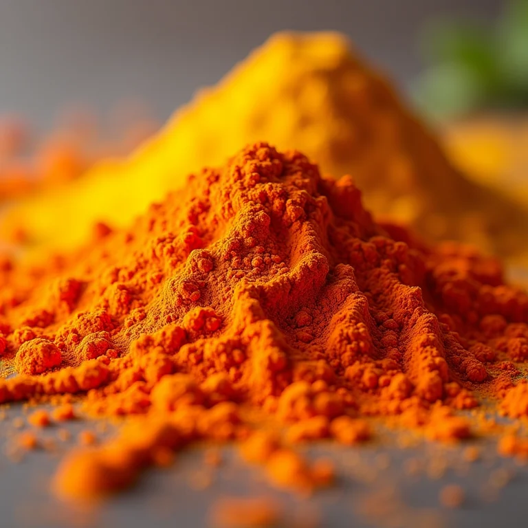 Close-up de cenoura em pó com antioxidantes naturais