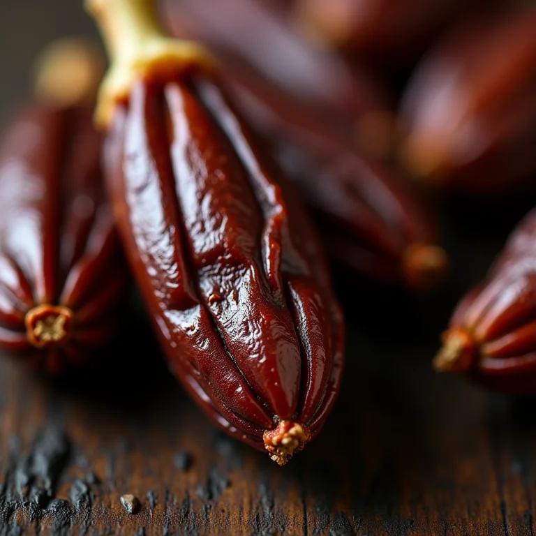 Close-up de cravos-da-índia estragados.