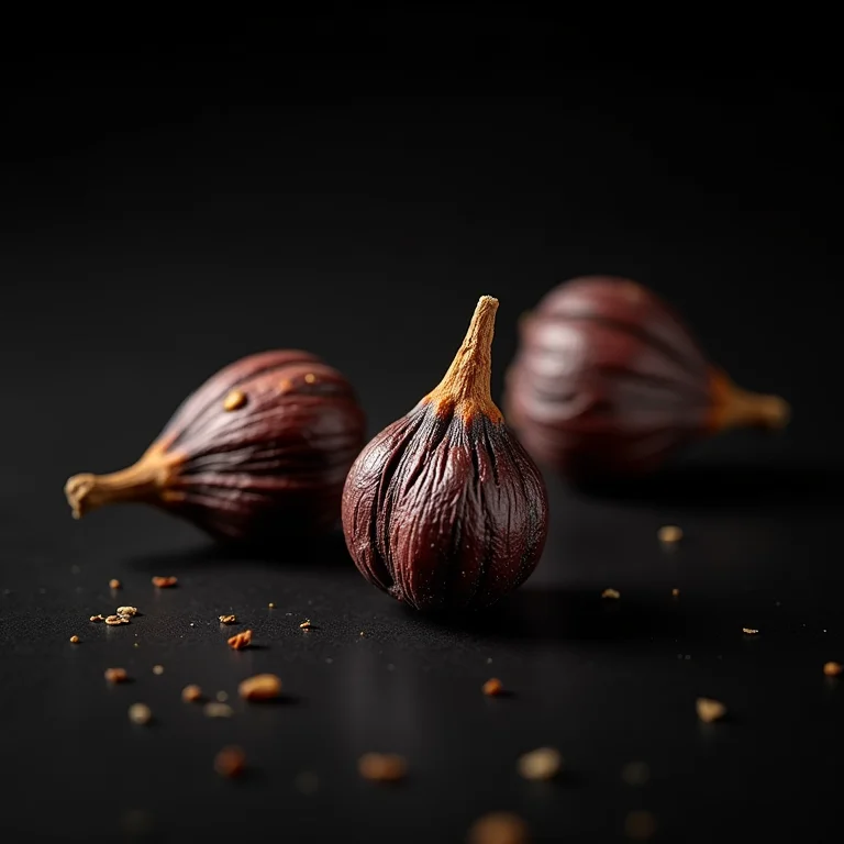 Close-up de cravos-da-índia mofados.