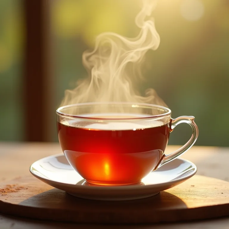 Close-up de xícara de chá de erva-doce fumegante