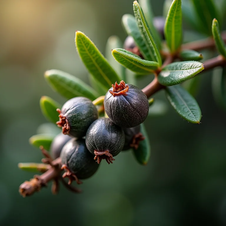 Close-up de zimbro fresco.