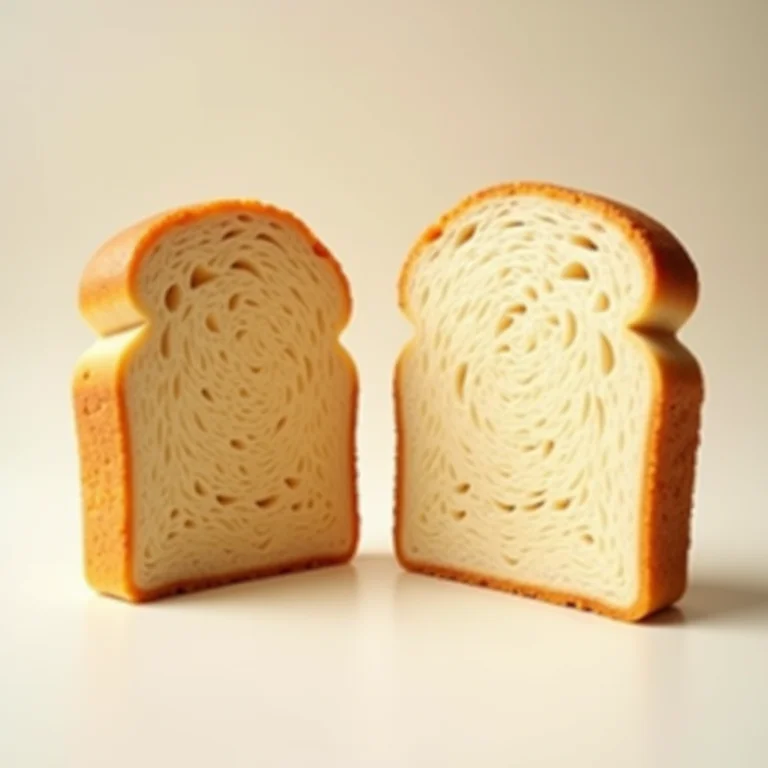 Comparação entre pão de quinoa e pão branco