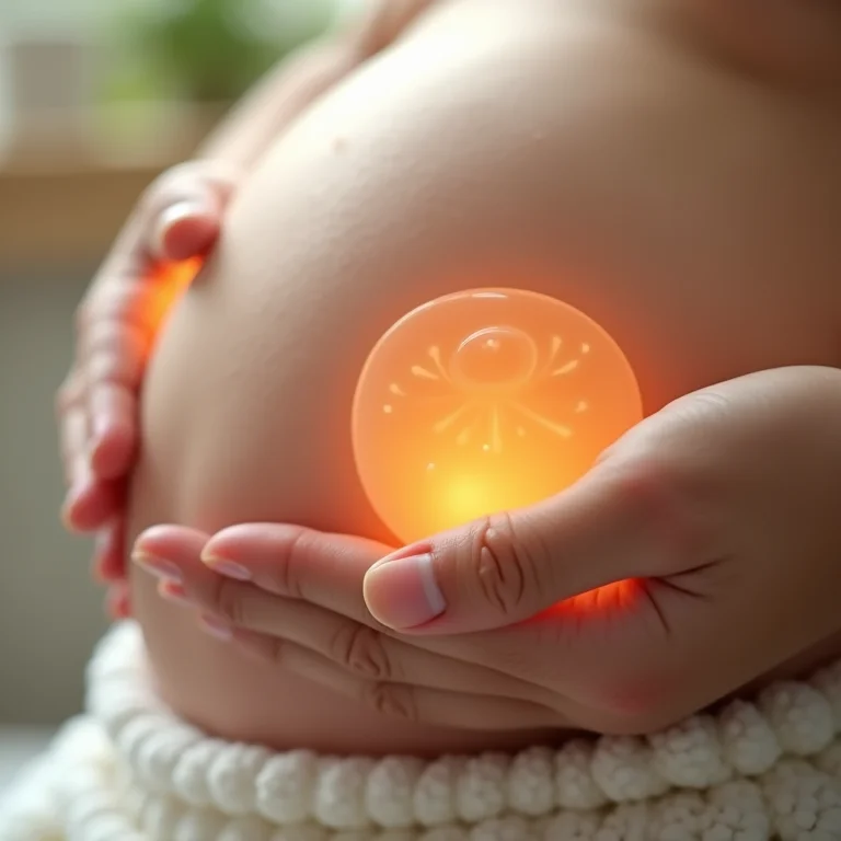 Compressa morna com erva-doce na barriguinha do bebê