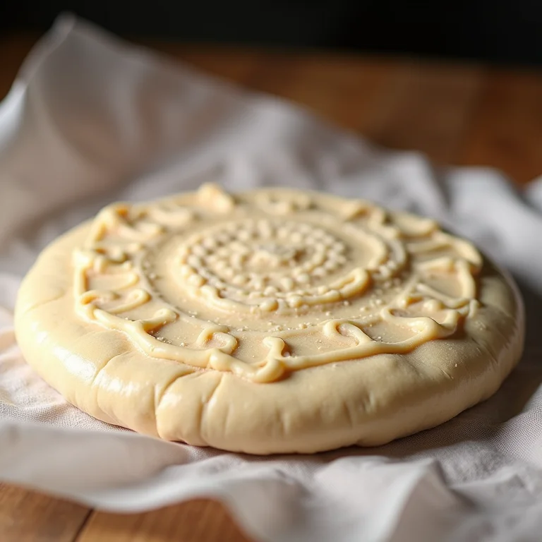 Congelando a massa de pizza de aveia.