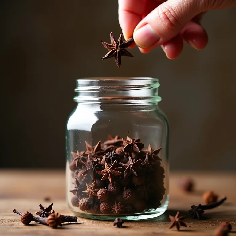 Cravos-da-índia armazenados em pote hermético