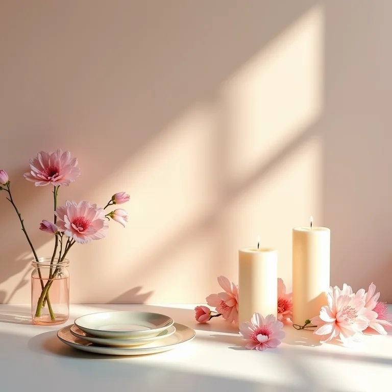 Decoração minimalista para chá de luto