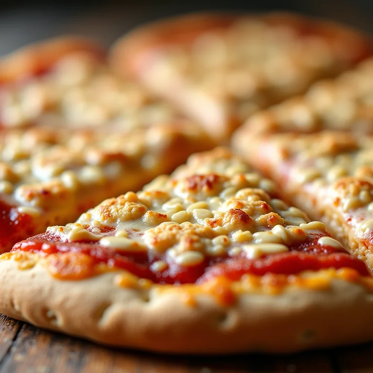 Detalhe da massa de pizza de aveia.