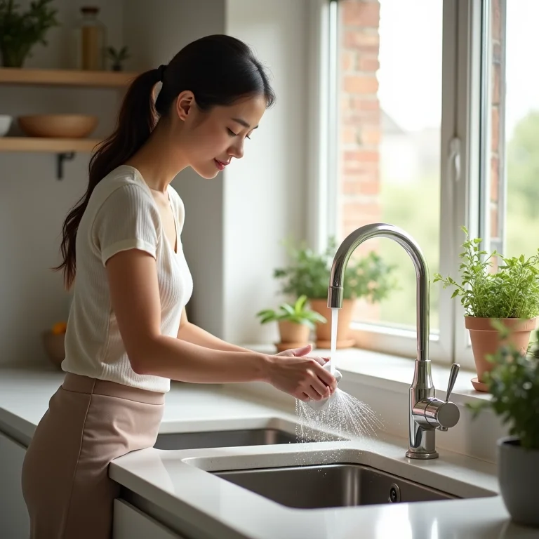 Economia de água e energia durante a lavagem de louça
