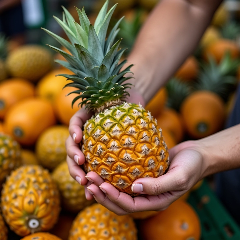 Escolhendo o abacaxi perfeito: dicas para uma sobremesa saborosa.