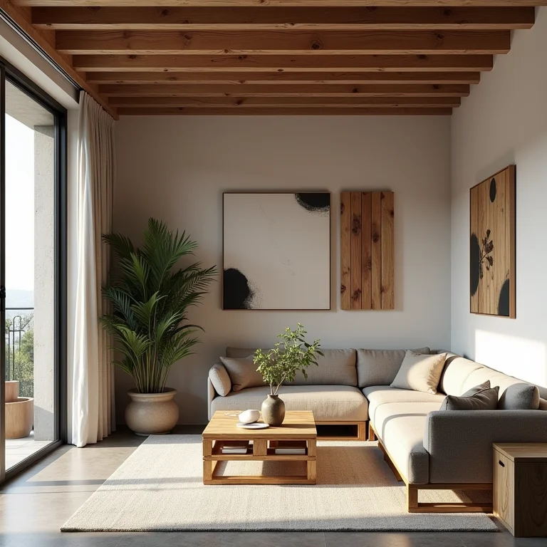 Espaço versátil decorado com pallets em diferentes estilos.