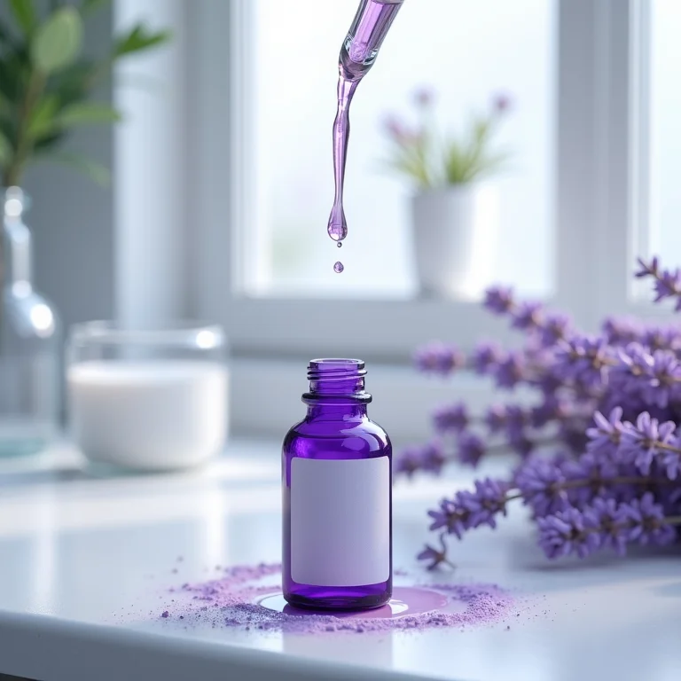 Extração de óleo essencial de lavanda em laboratório