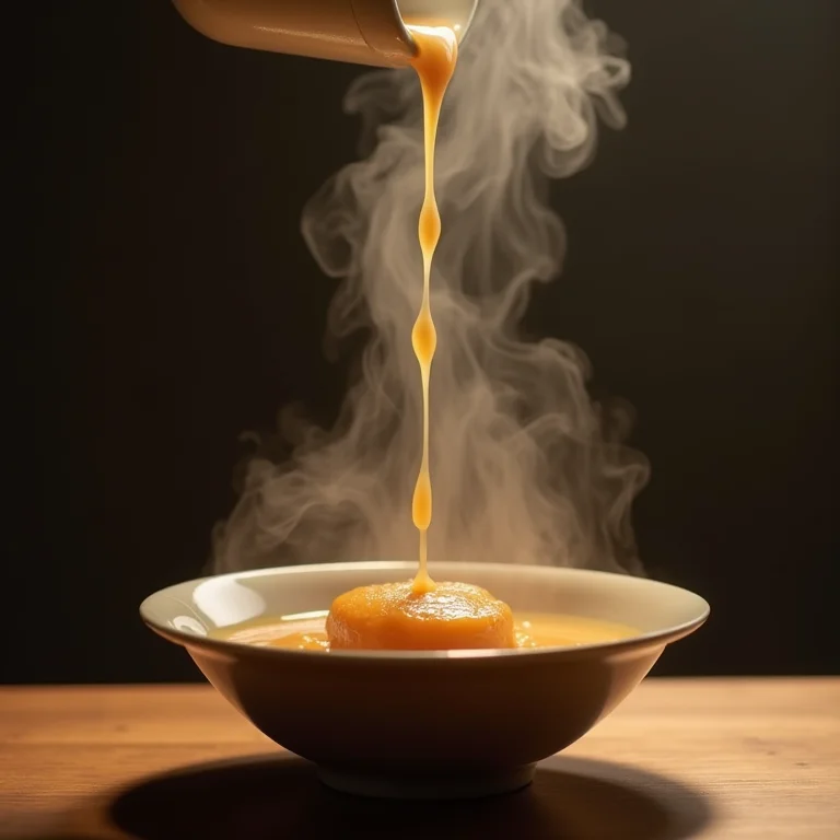 Feijão com Quiabo sendo servido em uma tigela