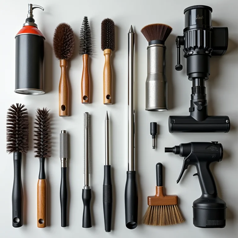 Ferramentas para limpeza a seco de carros