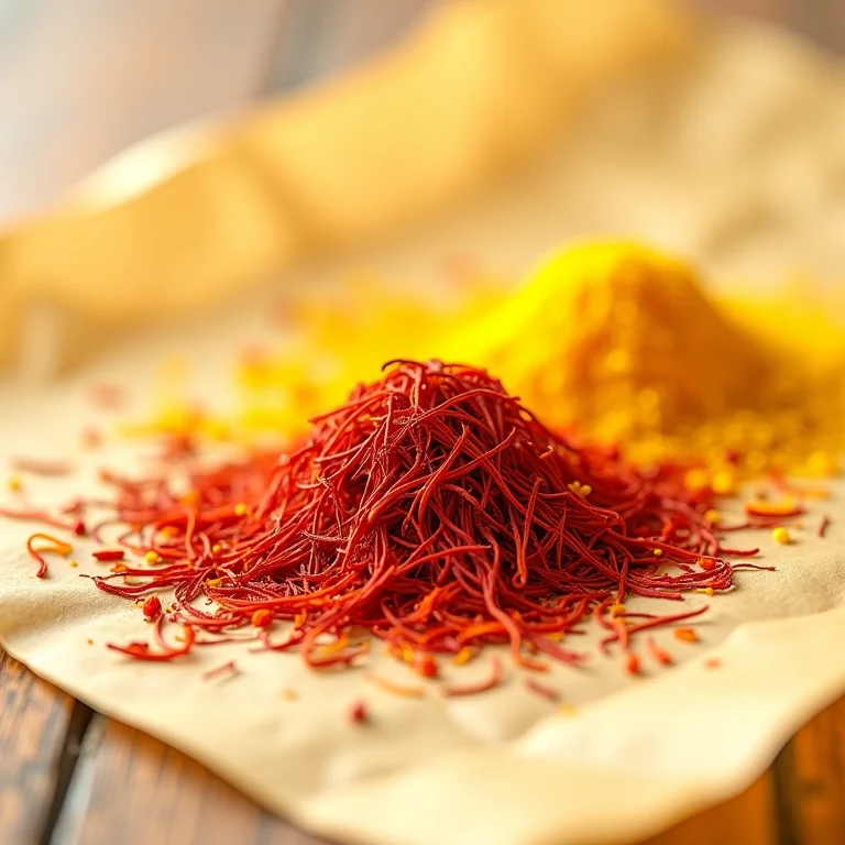 Fios de Açafrão Pushal em papel vegetal