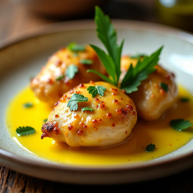 Frango ao molho de açafrão e limão, uma combinação irresistível de sabores e aromas.