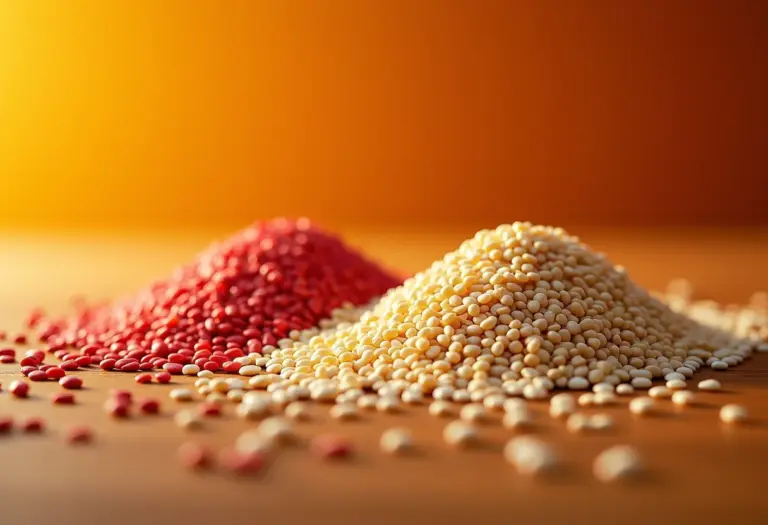 Gergelim e sementes de papoula em uma cozinha iluminada