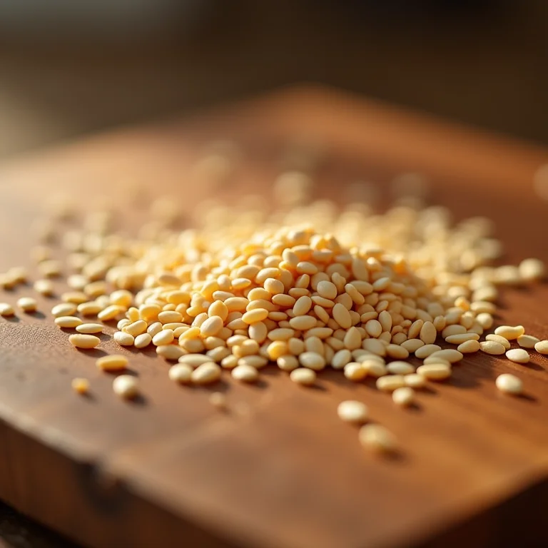 Gergelim: Sabor delicado e nutritivo.