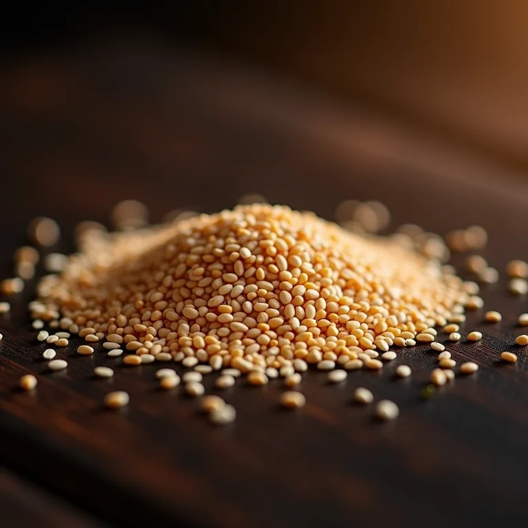 Gergelim tostado em close-up