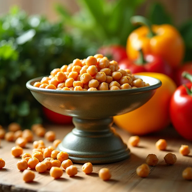 Grão de bico em uma dieta equilibrada.