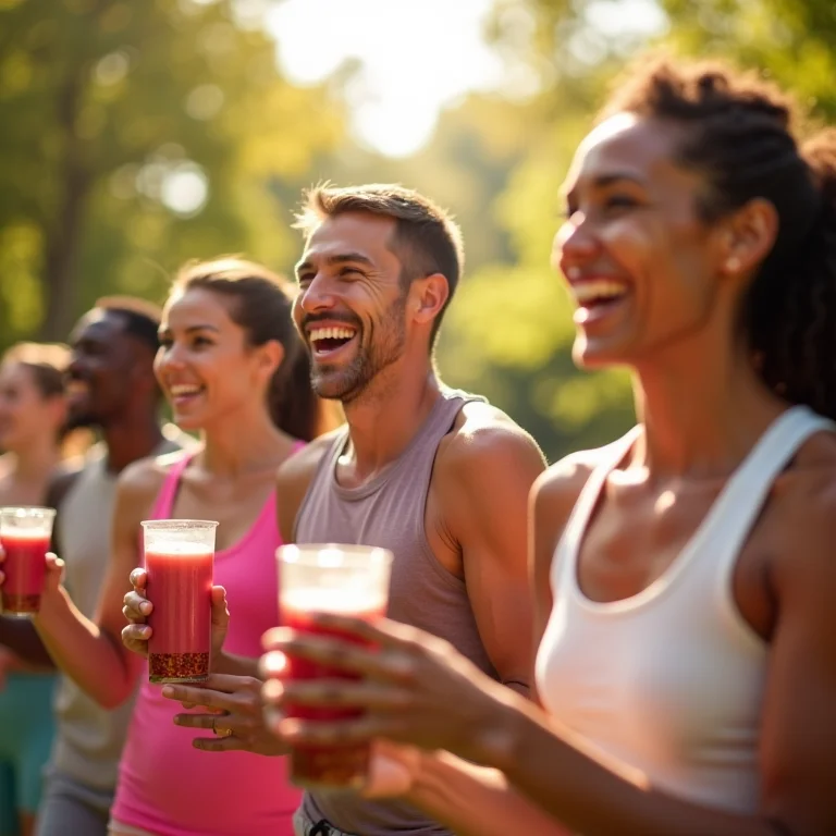 Grupo diverso de pessoas se exercitando e fortalecendo o sistema imunológico.