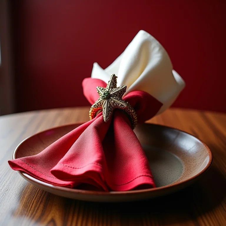Guardanapos e porta-guardanapos que encantam na mesa de Natal