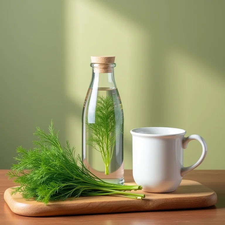 Ingredientes para chá de endro caseiro