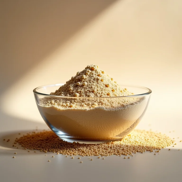 Ingredientes para o pão de quinoa: farinha de quinoa.