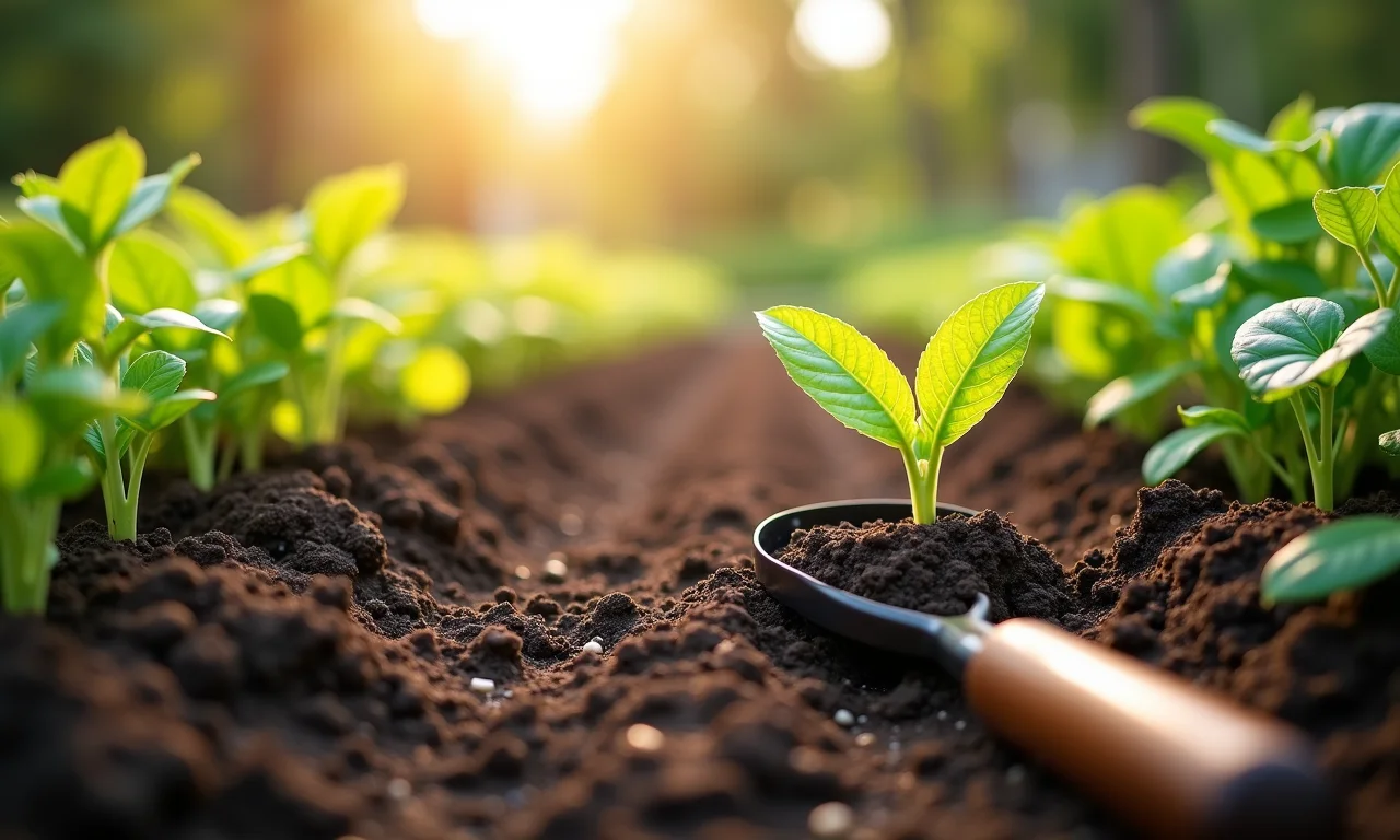 Jardineira preparando o local estratégico para um jardim sensorial.