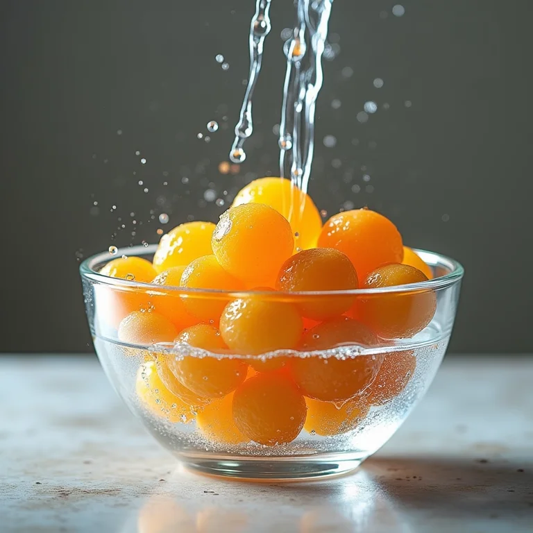 Lavando Ervas de Provence delicadamente em água