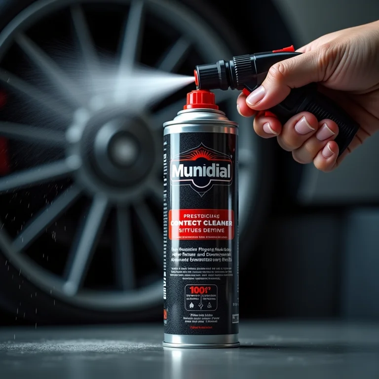 Limpador de contato elétrico da Mundial Prime sendo usado em um exaustor.