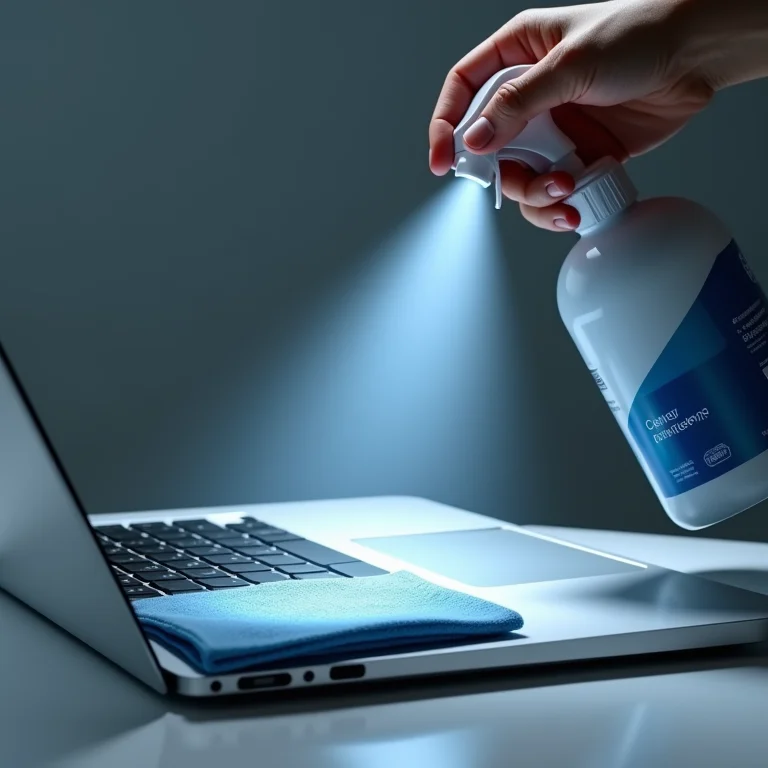 Limpador de telas específico para eletrônicos sendo usado.