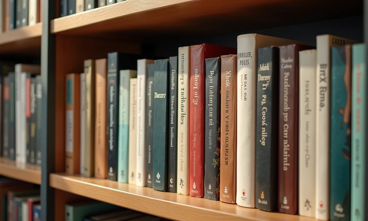 Livros organizados por subcategorias e autores dentro de cada categoria.