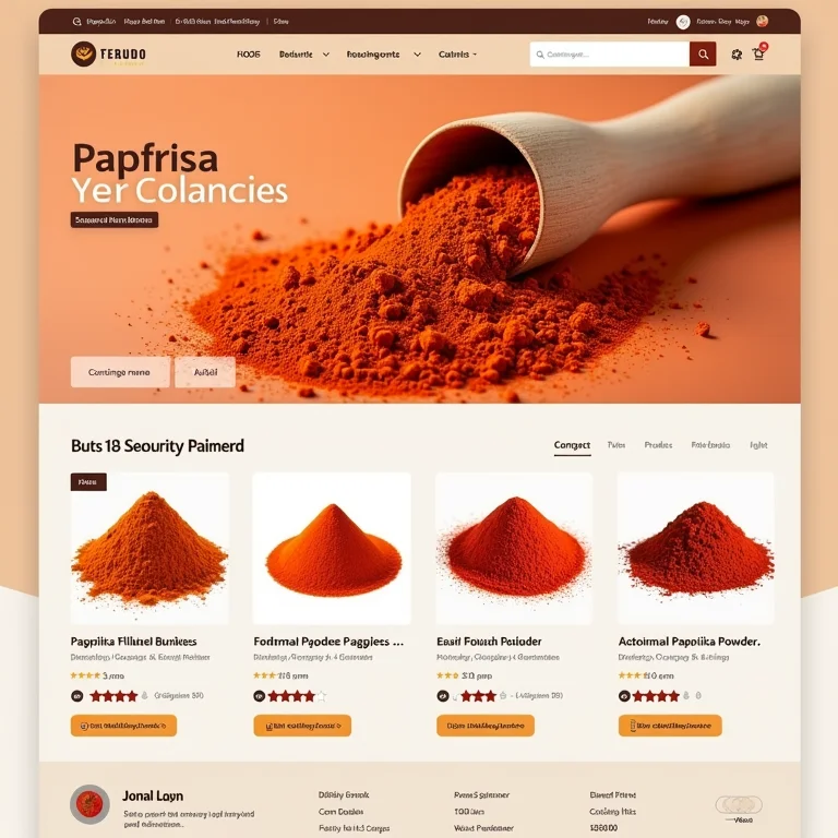 Loja online de pimentão em pó