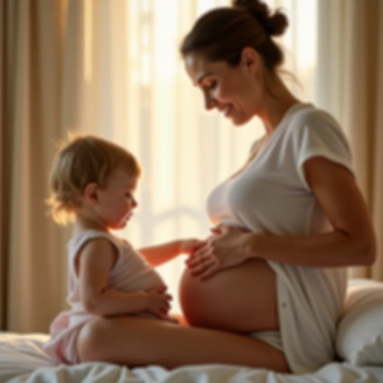 Mãe massageando a barriga do bebê para aliviar cólicas e gases
