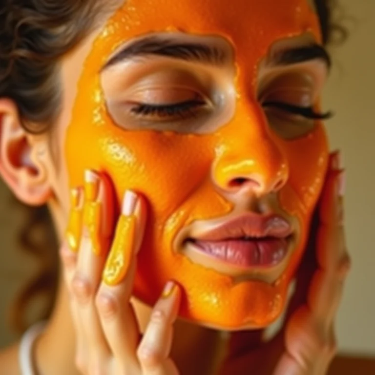 Máscara facial de açafrão
