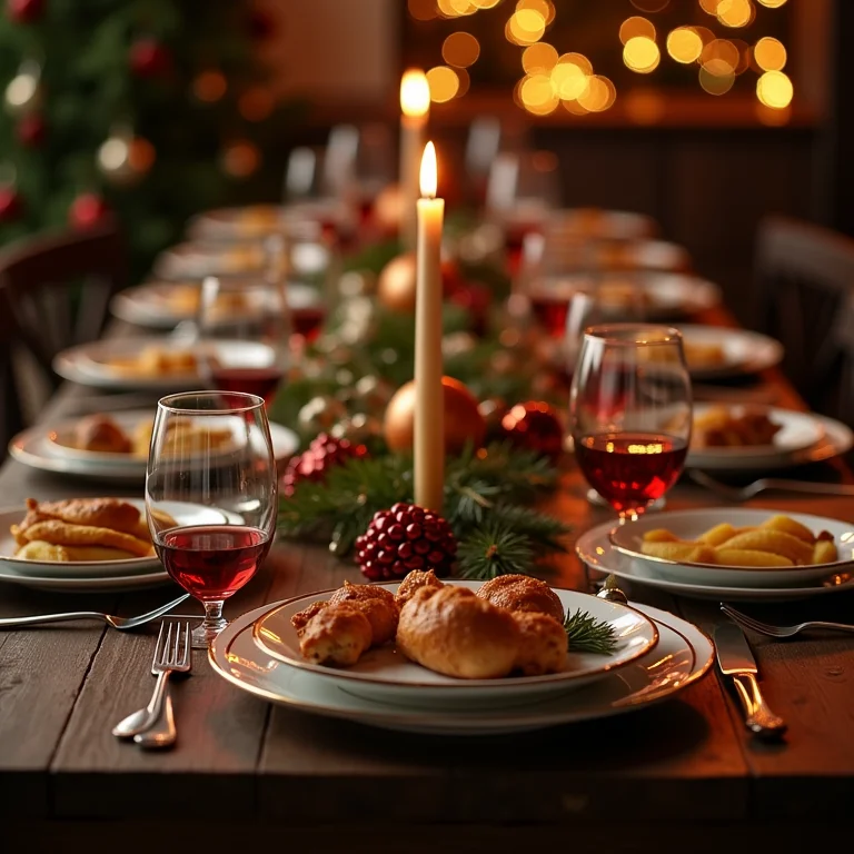 Mesa de Natal sem personalidade e detalhes únicos