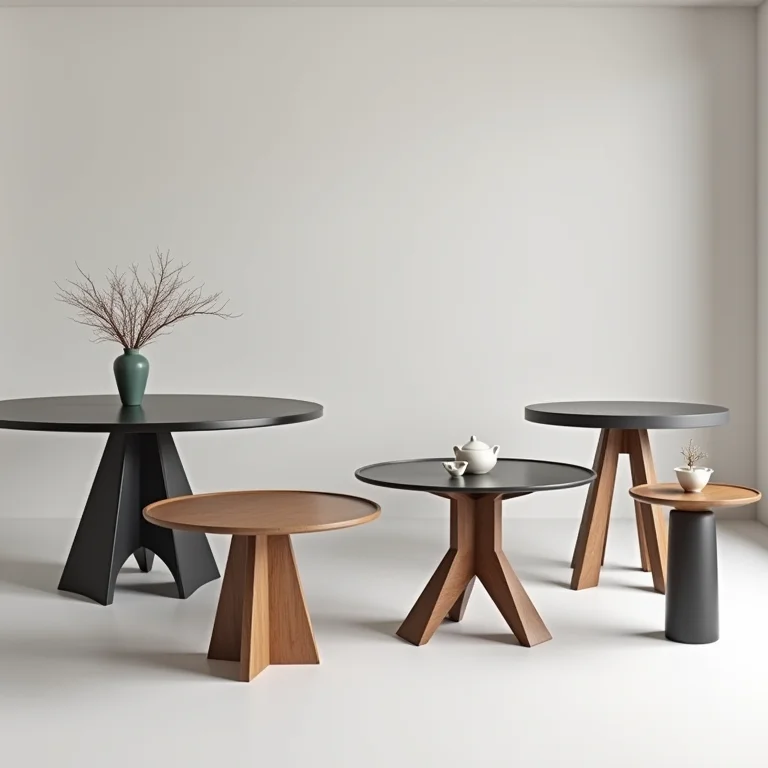 Modelos de mesas de jantar pequenas em diferentes materiais e estilos