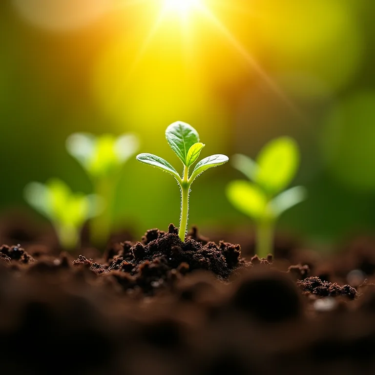 Mudas de azedinha sendo plantadas e regadas