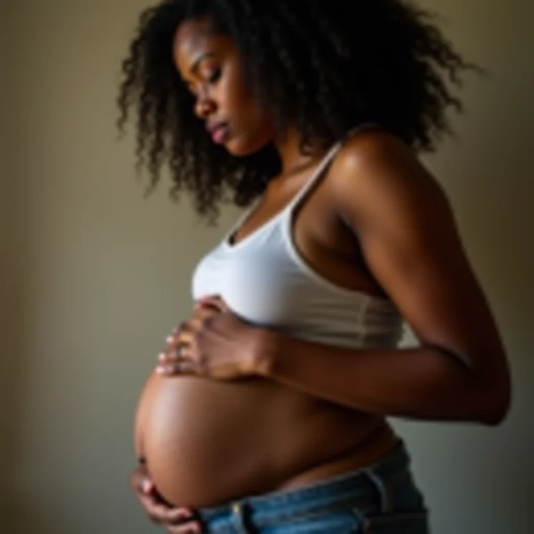 Mulher sentindo desconforto abdominal após comer grão de bico.