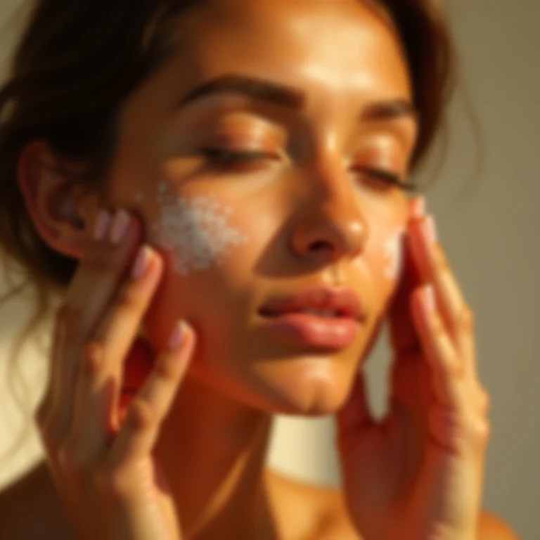 Mulher usando skincare à base de alcaçuz para saúde da pele