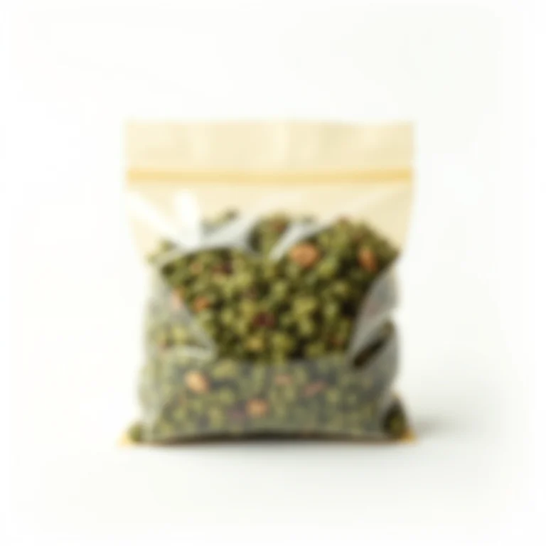 Orégano grego seco em embalagem de vidro.